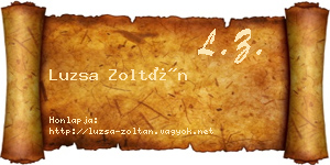 Luzsa Zoltán névjegykártya