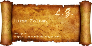 Luzsa Zoltán névjegykártya