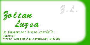 zoltan luzsa business card
